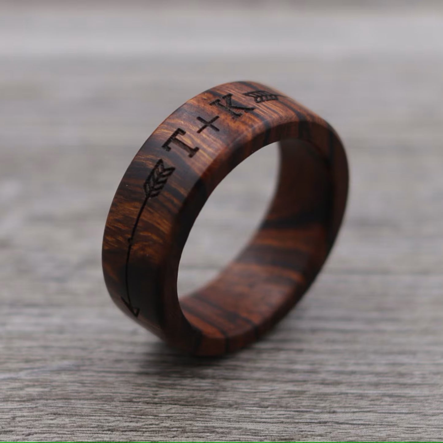 Desert Ironwood Wood Ring - Plain and/or Personalized