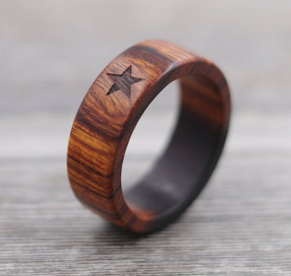 Desert Ironwood Wood Ring - Plain and/or Personalized