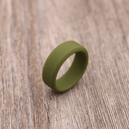 8MM Beveled Edge Silicone Ring - PERSONALIZED