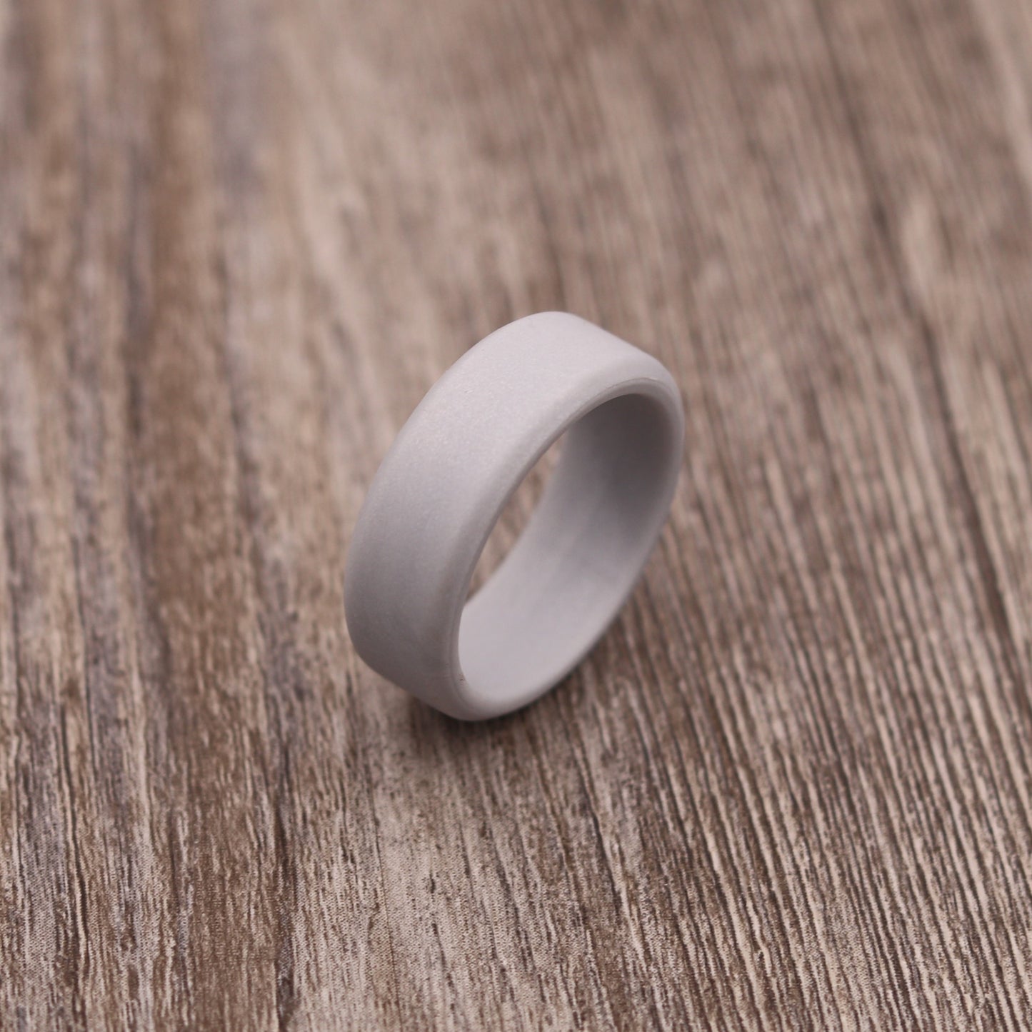 8MM Beveled Edge Silicone Ring - PERSONALIZED