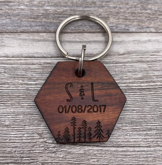 Pine Trees Keychain