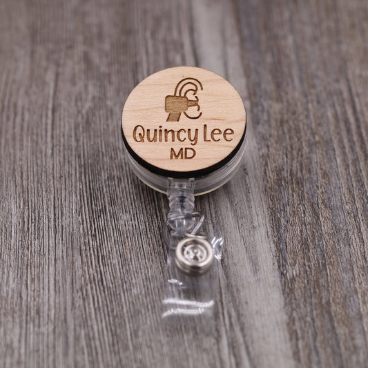 Otoscope Badge Reel with Name